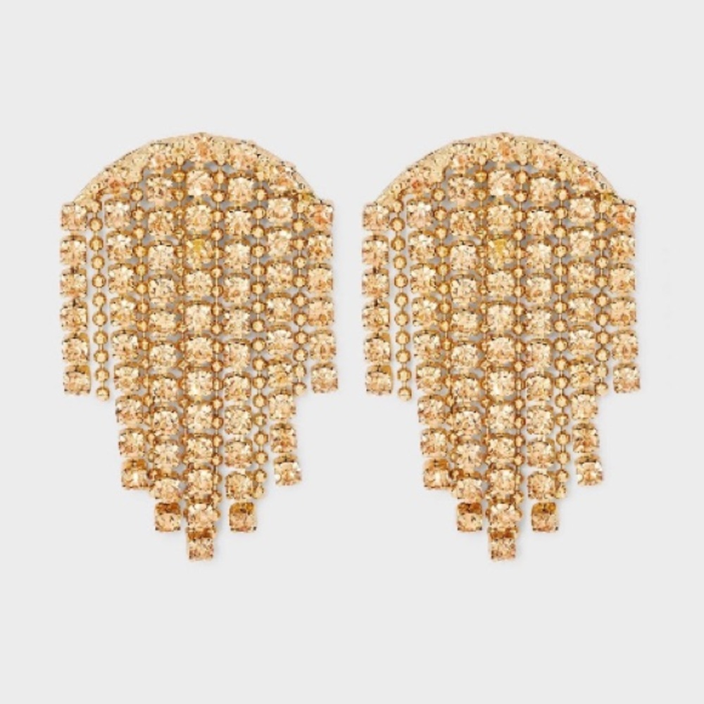 NWT A new day small chandelier earrings in gold
